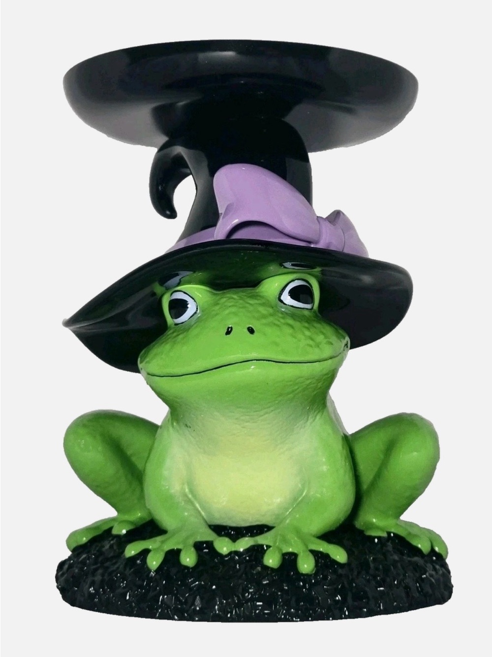 Bath and Body Works MAGICAL FROG PEDESTAL WITH WITCH HAT for 3-wick candle